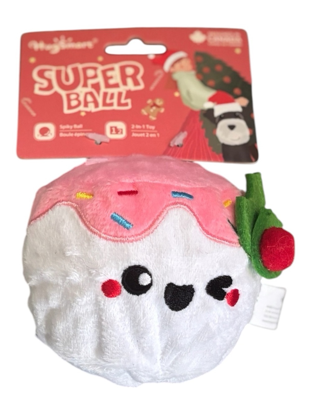 HugSmart Super Ball Dog Toy- Mistletoe or Ornament